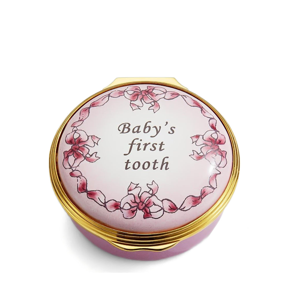 Baby's First Tooth Enamel Box Pink