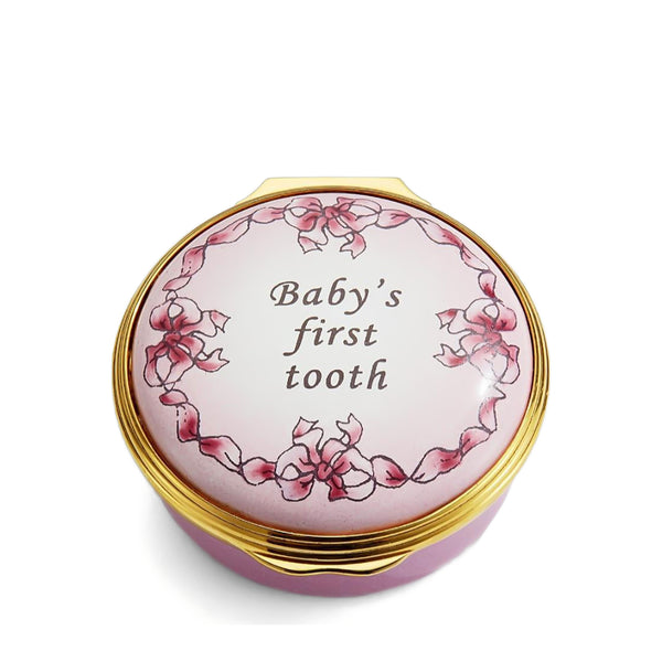 Baby's First Tooth Enamel Box Pink