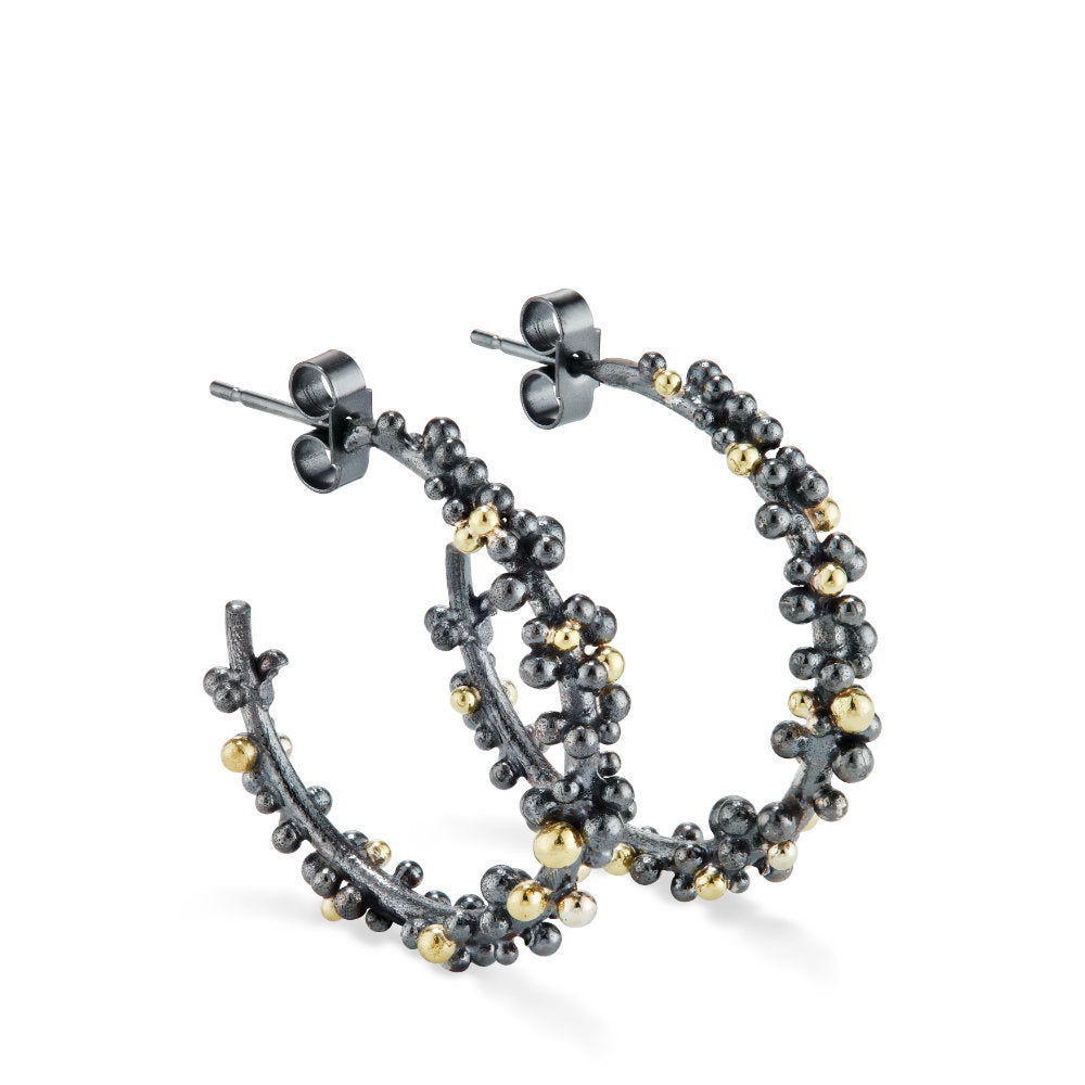 Granulated Hoops Earrings