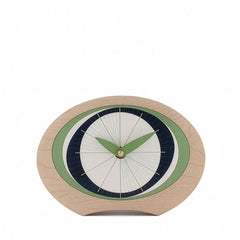 Eclipse Wooden Desk Clock Maple Green