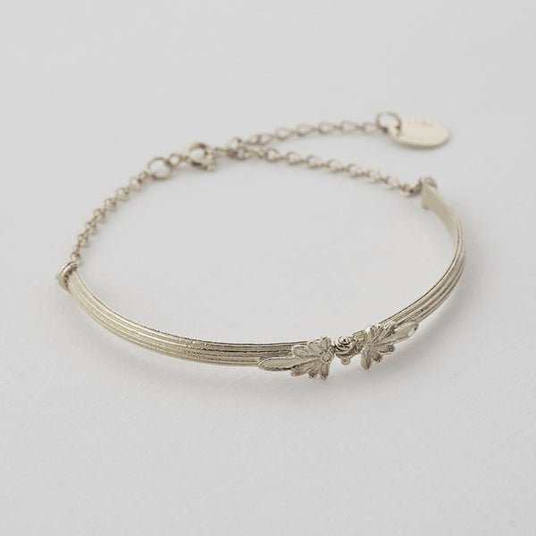 Hinged Column Bracelet With Ornate Detailing