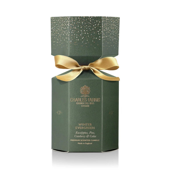 Winter Evergreen Christmas Cracker Candle