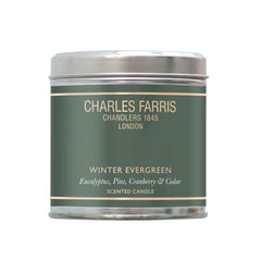 Winter Evergreen Tin Scented Candle