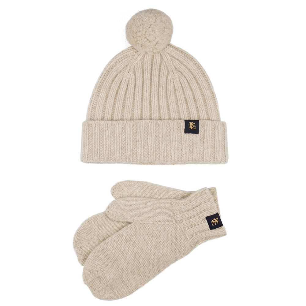 Austen Chunky Wool Mittens Oatmilk