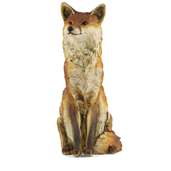 Sitting Fox Ceramic Sculpture Life Size