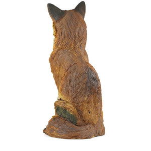 Sitting Fox Ceramic Sculpture Life Size