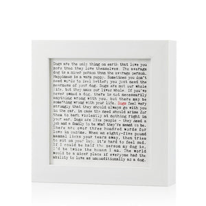 Dogs Quotes Framed Art Print In Gift Box
