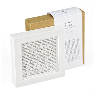 Dogs Quotes Framed Art Print In Gift Box
