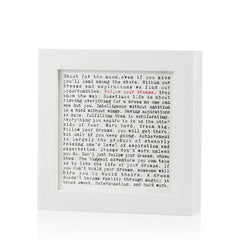 Follow Your Dreams Quotes Framed Art Print In Gift Box