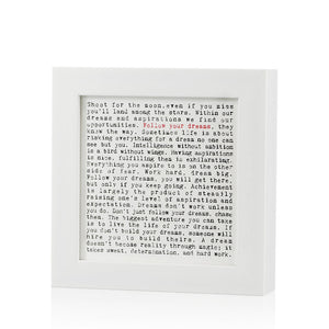 Follow Your Dreams Quotes Framed Art Print In Gift Box