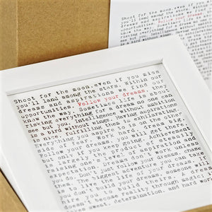Follow Your Dreams Quotes Framed Art Print In Gift Box