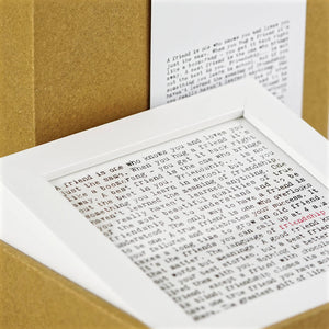 Friendship Quotes Framed Art Print In Gift Box