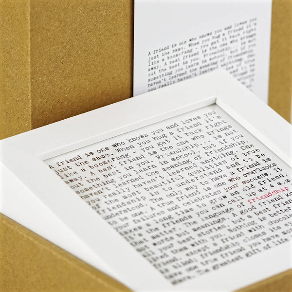 Friendship Quotes Framed Art Print In Gift Box