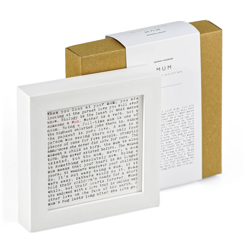 Mum Quotes Framed Art Print In Gift Box