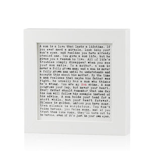 Son Quotes Framed Art Print In Gift Box