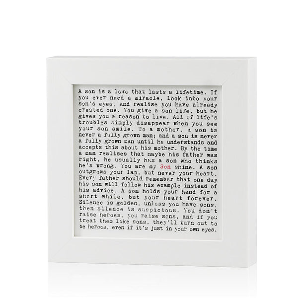 Son Quotes Framed Art Print In Gift Box