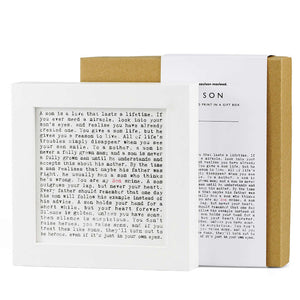 Son Quotes Framed Art Print In Gift Box