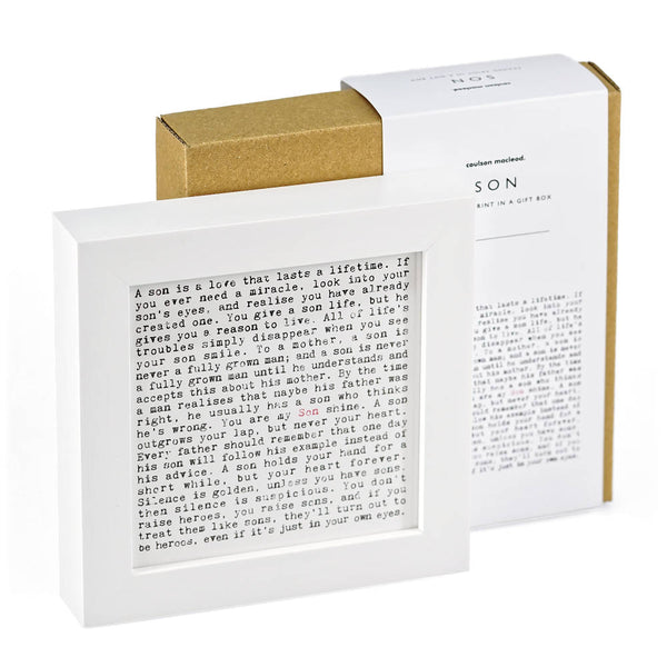 Son Quotes Framed Art Print In Gift Box