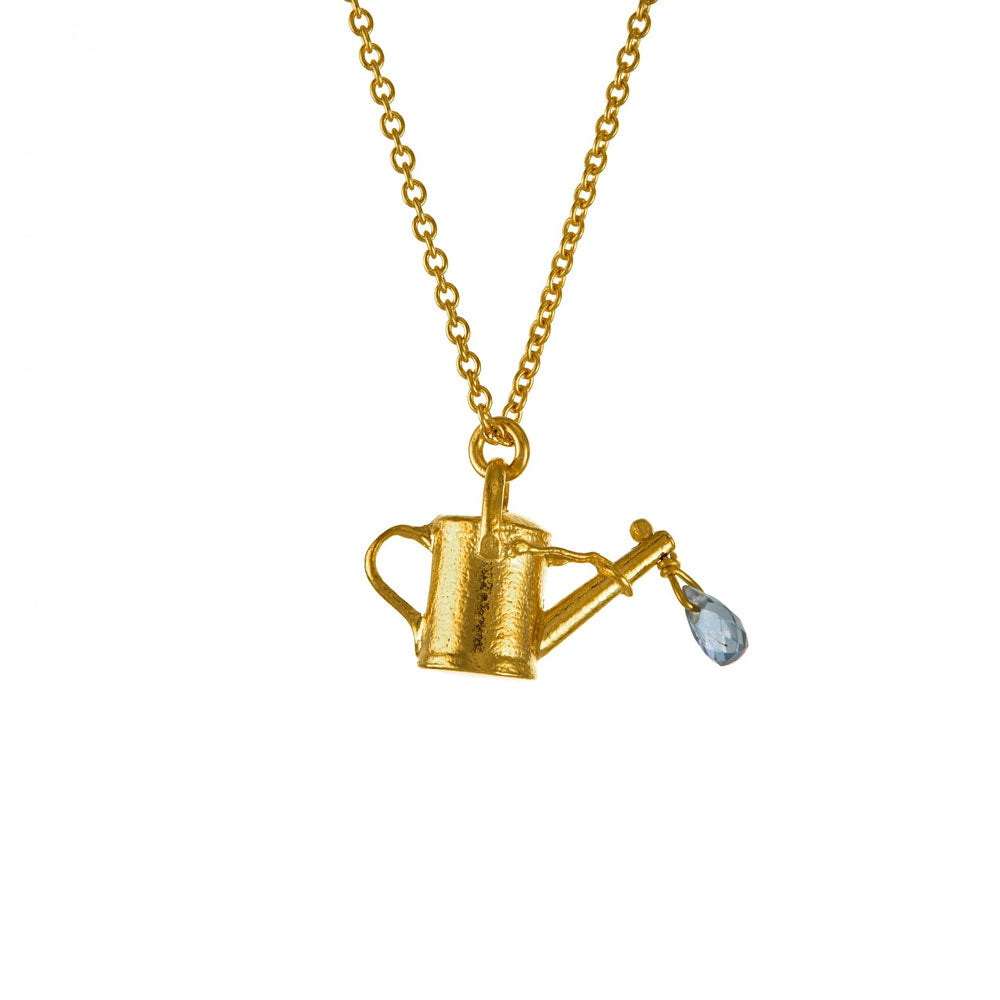 Watering Can Necklace With Blue Sapphire