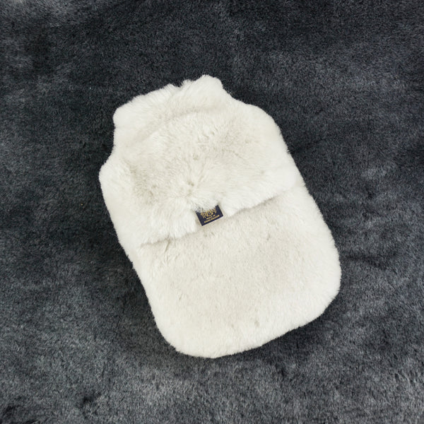 Sheepskin Hot Water Bottle Ivory 0.8L