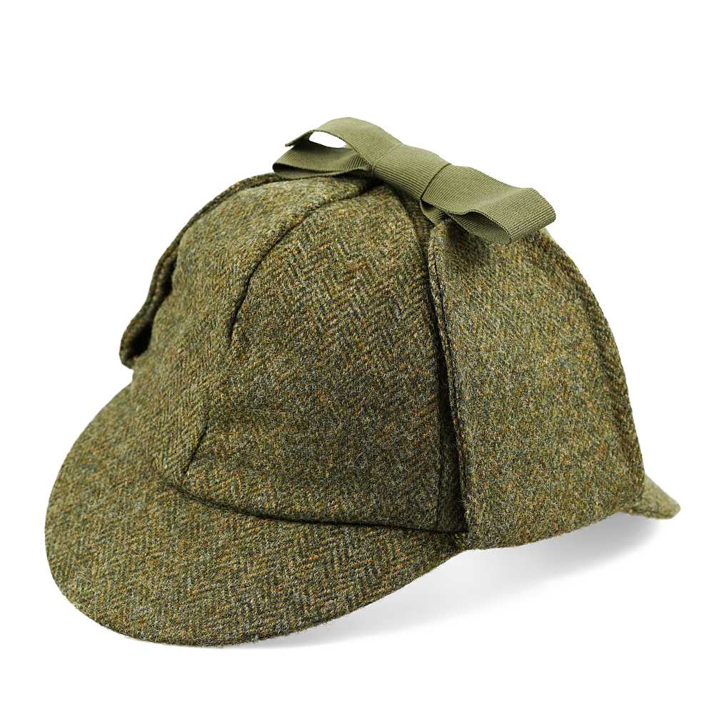 British Wool Tweed Sherlock Deerstalker Hat