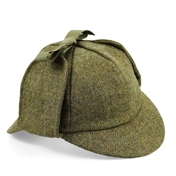 British Wool Tweed Sherlock Deerstalker Hat