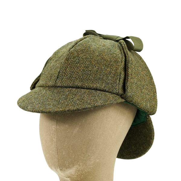 British Wool Tweed Sherlock Deerstalker Hat