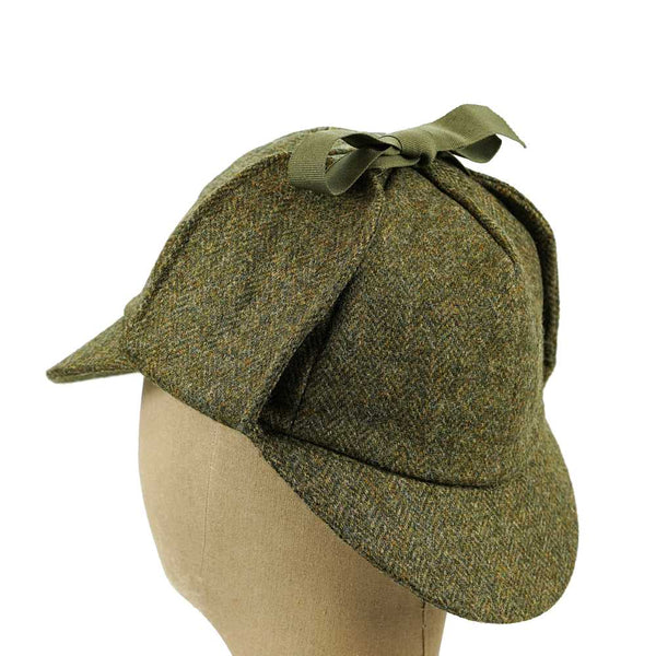 British Wool Tweed Sherlock Deerstalker Hat