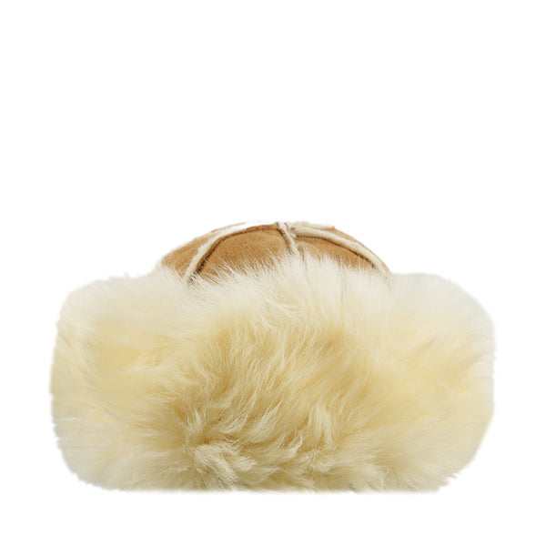 Justina Sheepskin Hat Champagne Brim