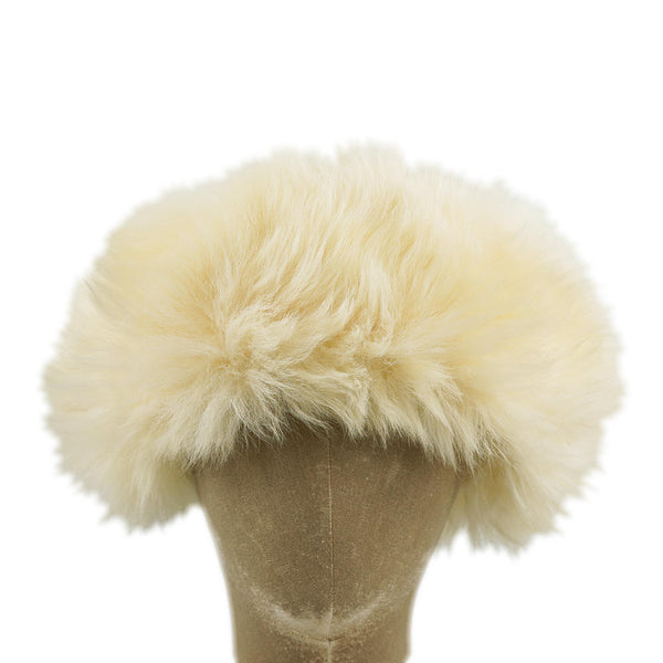 Justina Sheepskin Hat Champagne Brim