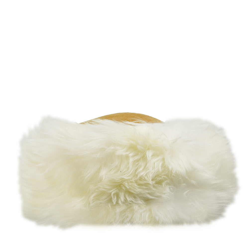 Snow Queen Sheepskin Hat White Brim