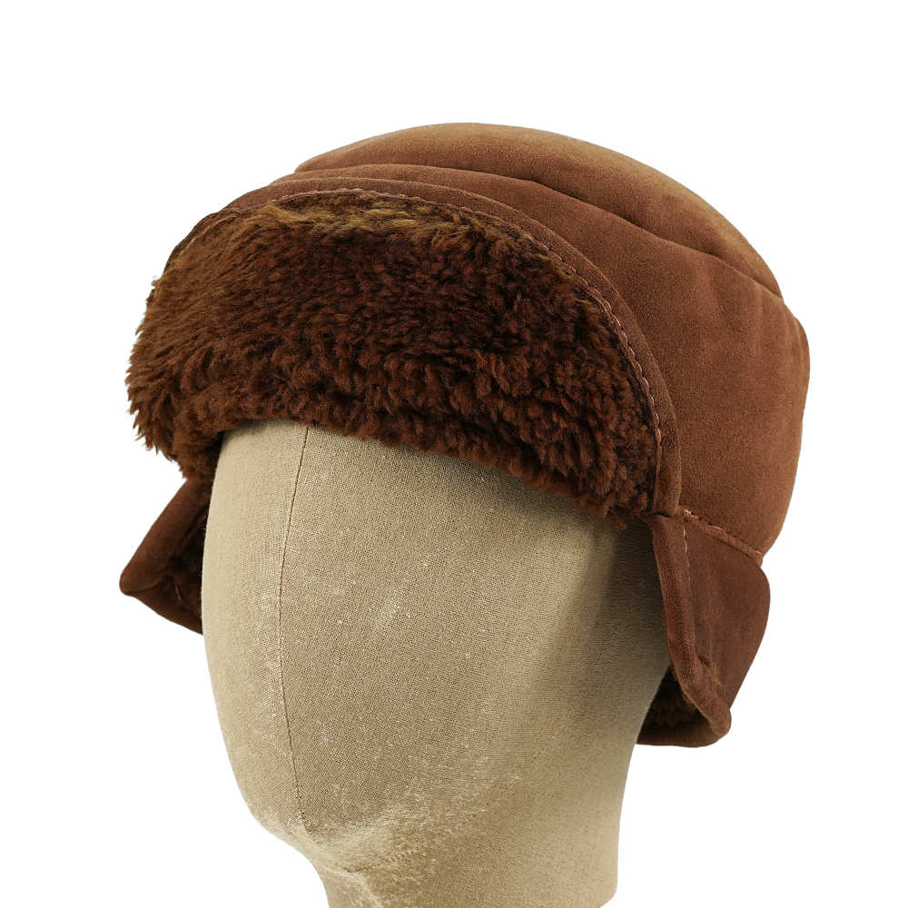Sheepskin Trapper Hat Brown