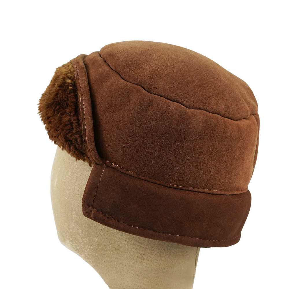 Sheepskin Trapper Hat Brown