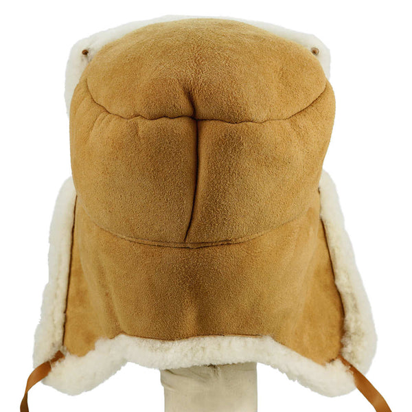 Sheepskin Trapper Hat With Ties