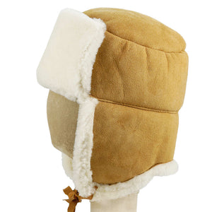 Sheepskin Trapper Hat With Ties