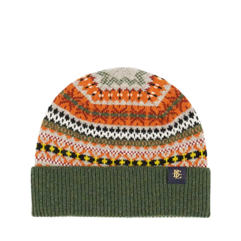 Keats Fairisle Wool Hat Pumpkin Mix