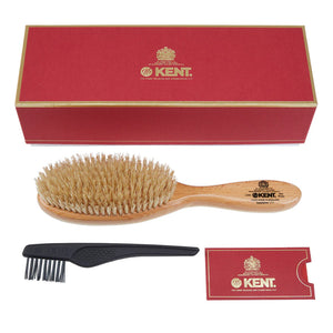 Handmade Satinwood Pure White Bristle Oval Hairbrush