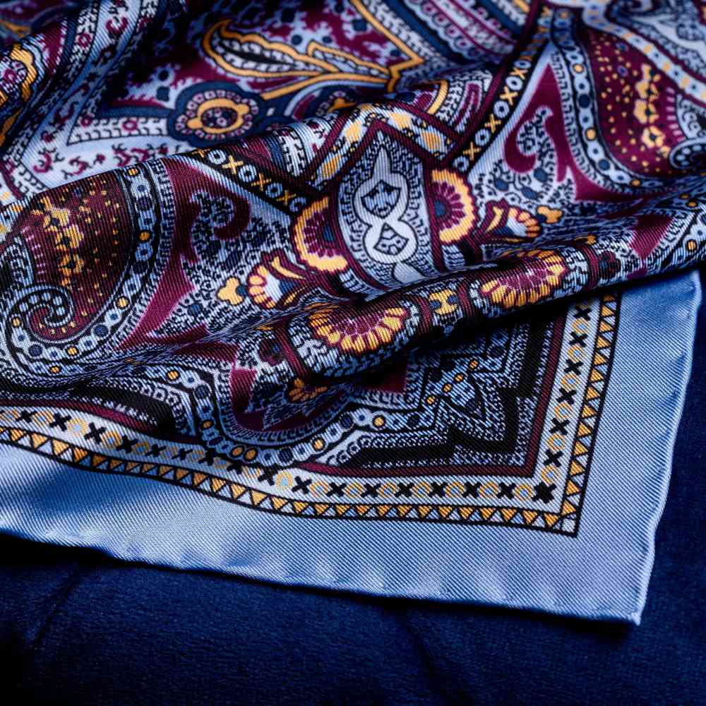 Labyrinth Paisley Silk Pocket Square