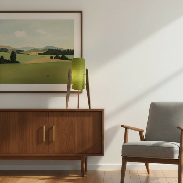 Saturn Mid Century Modern Table Lamp Rocket Avocado