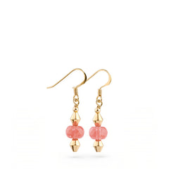 Lily Semi Precious Earrings Cherry Quartz