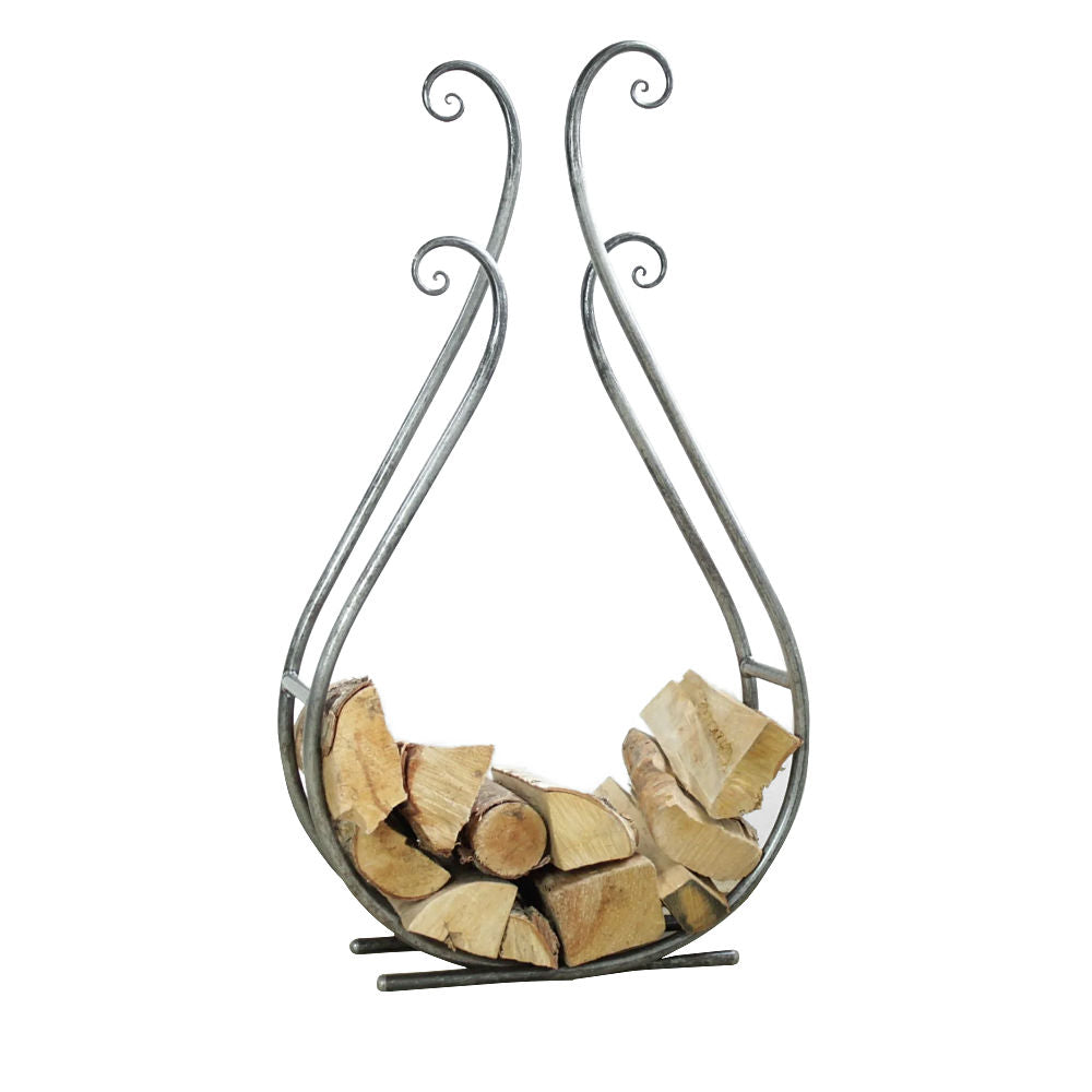 Fern Hand Forged Fireplace Log Stack