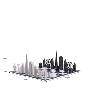 London Chess Set With Folding Board