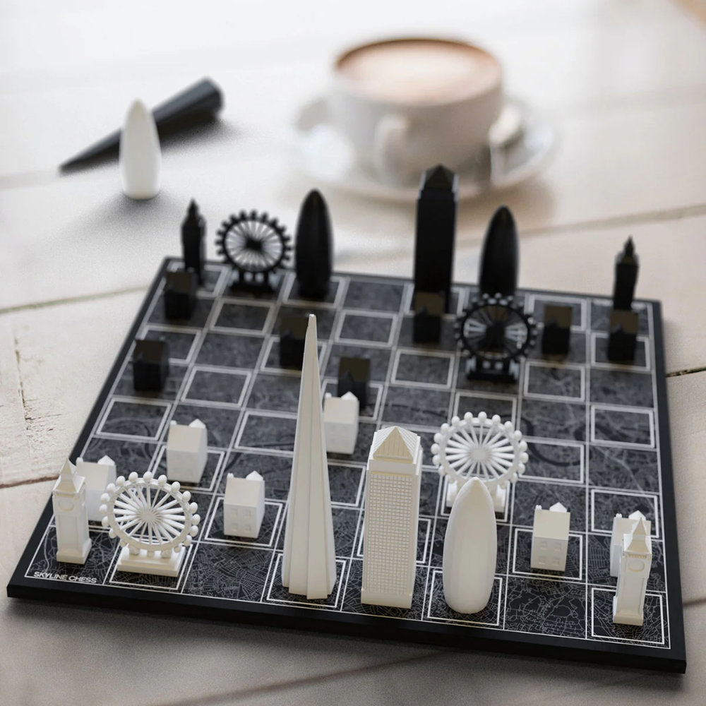 London Chess Set With London City Map Board