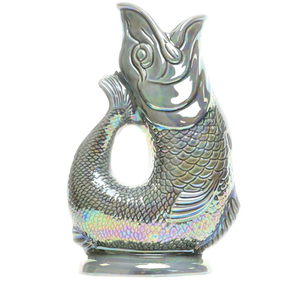 Dark Grey Lustre Gluggle Jug Pitcher 1.2L