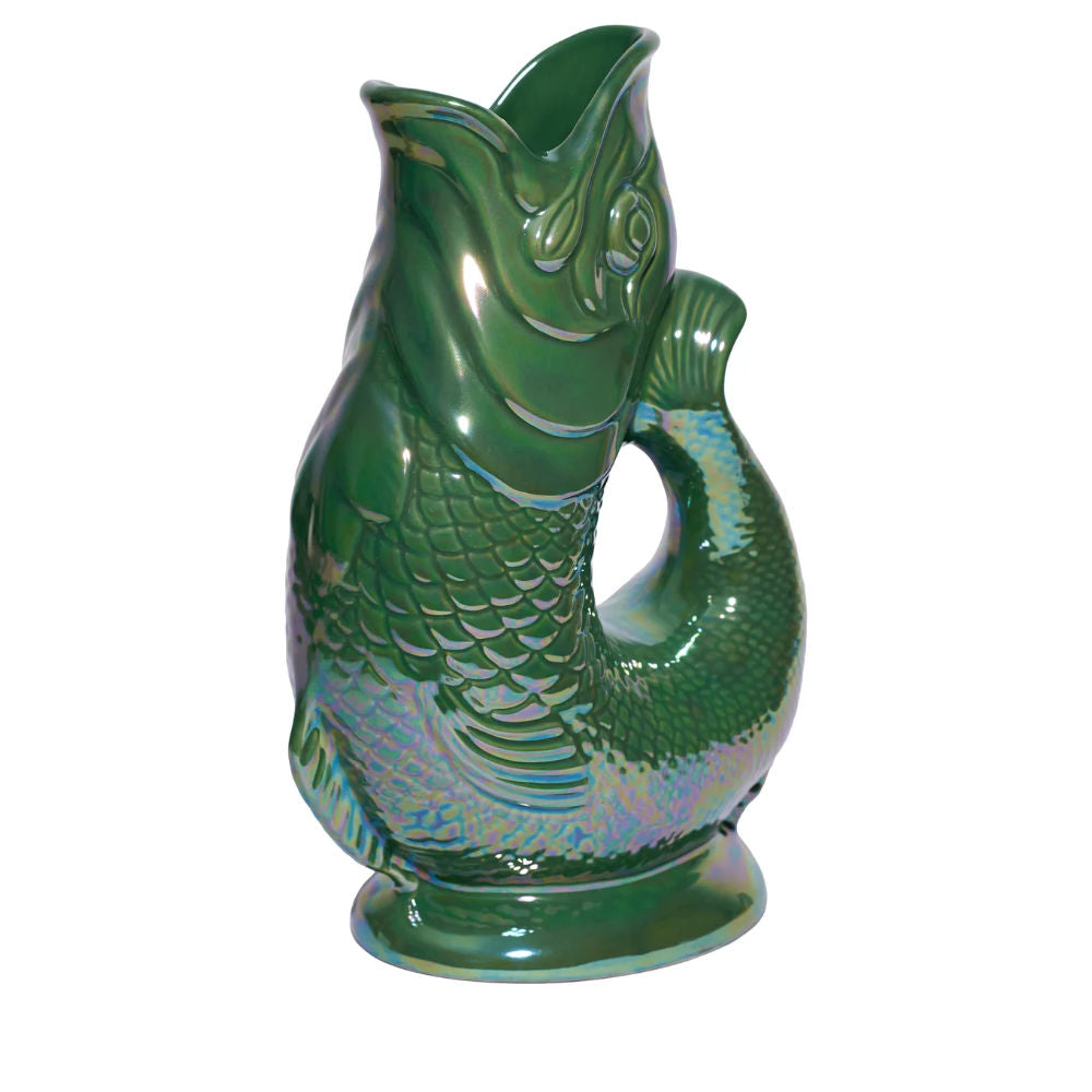 Green Lustre Gluggle Jug Pitcher 1.2L