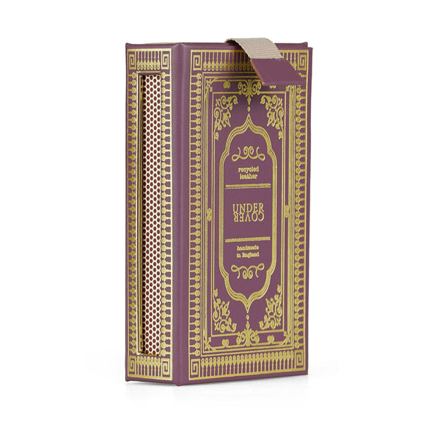 Plum Leather Refillable Matchbox