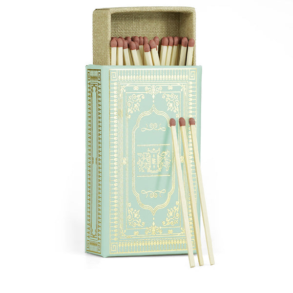 Teal Leather Refillable Matchbox