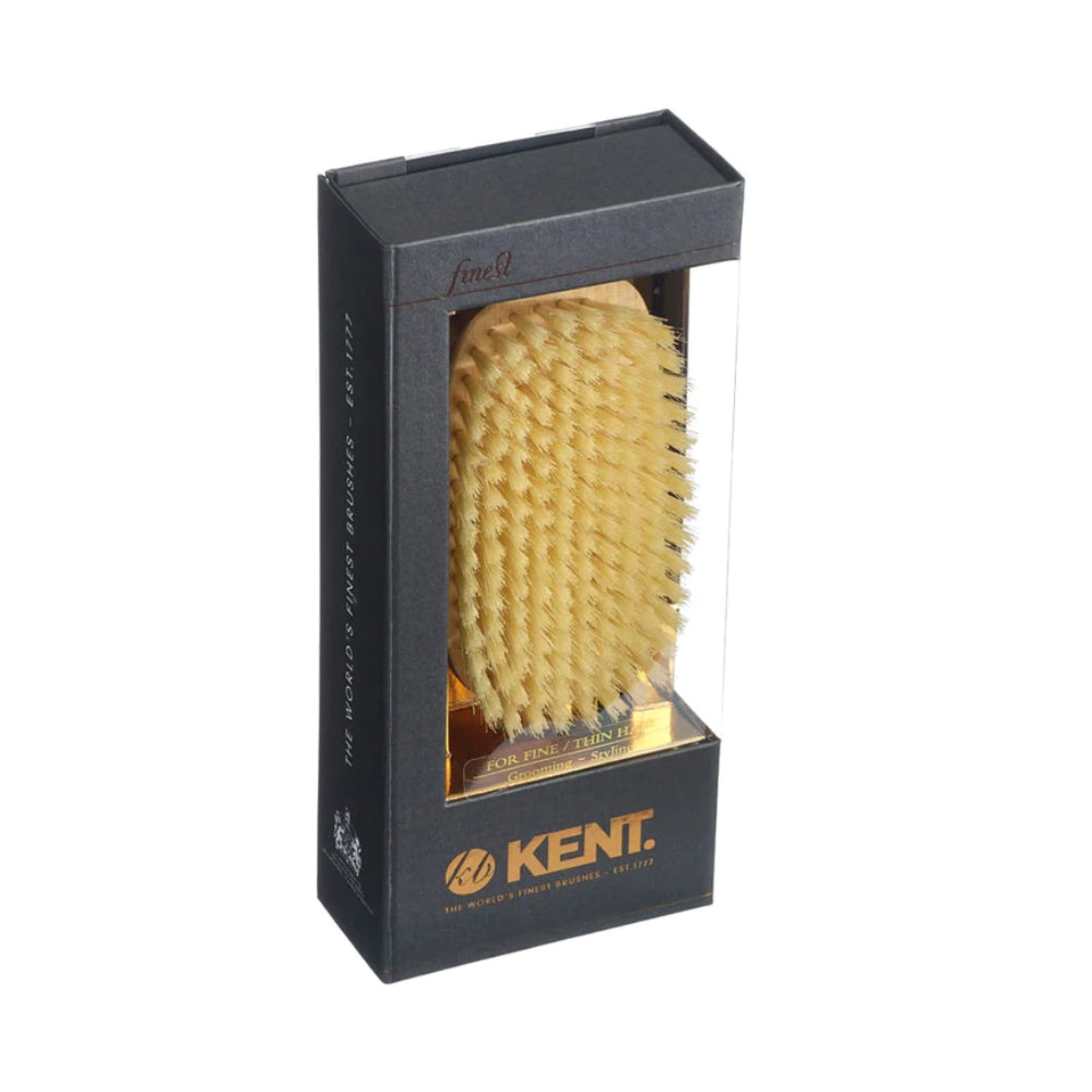 Mens Finest Satinwood Pure Soft White Bristle Rectangular Brush