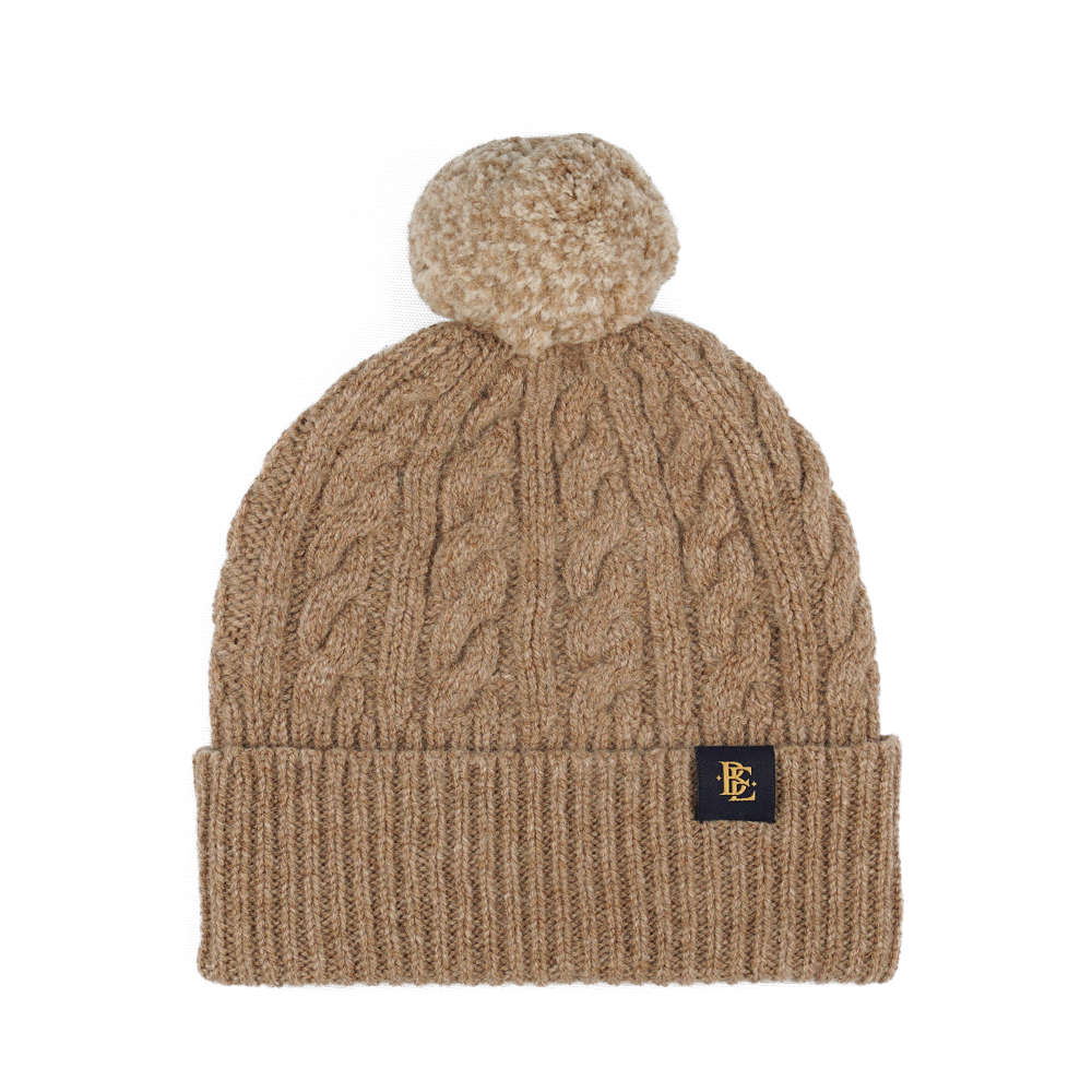 Viola Cable Knit Wool Hat Toffee