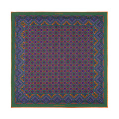 Millefiore Silk Pocket Square Green Blue